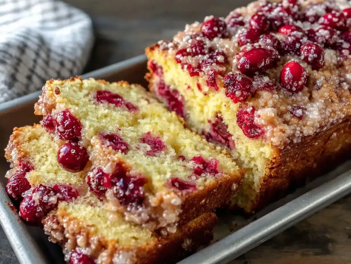 moist christmas cranberry bread preparation steps