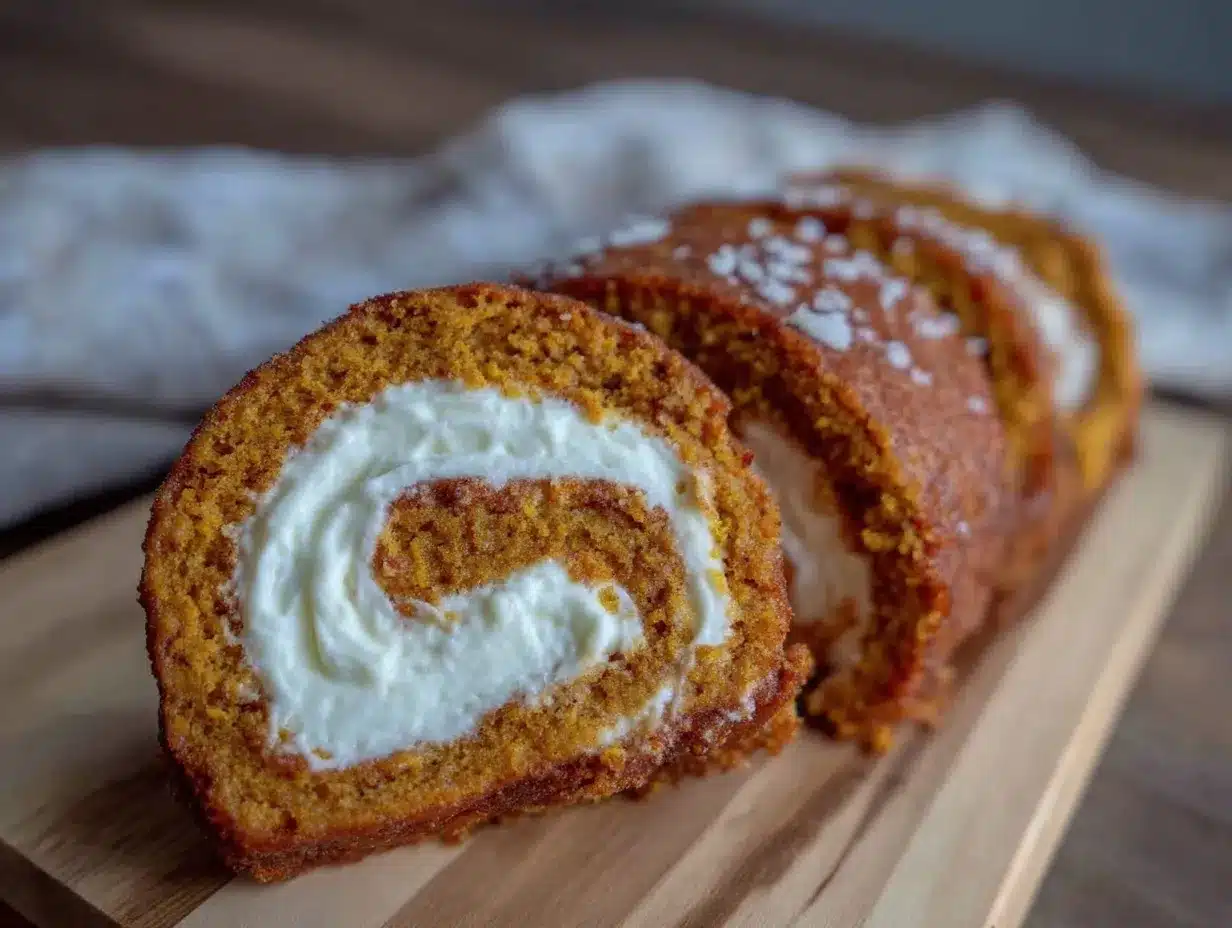 moist homemade pumpkin roll with cream cheese filling preparation steps