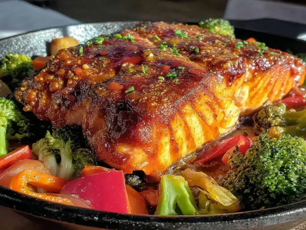 one-pan teriyaki salmon - featured image