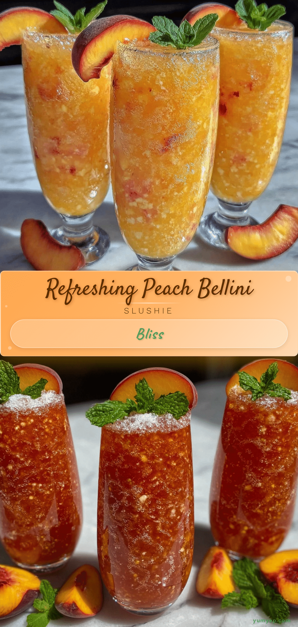 Peach Bellini Slushie recipe