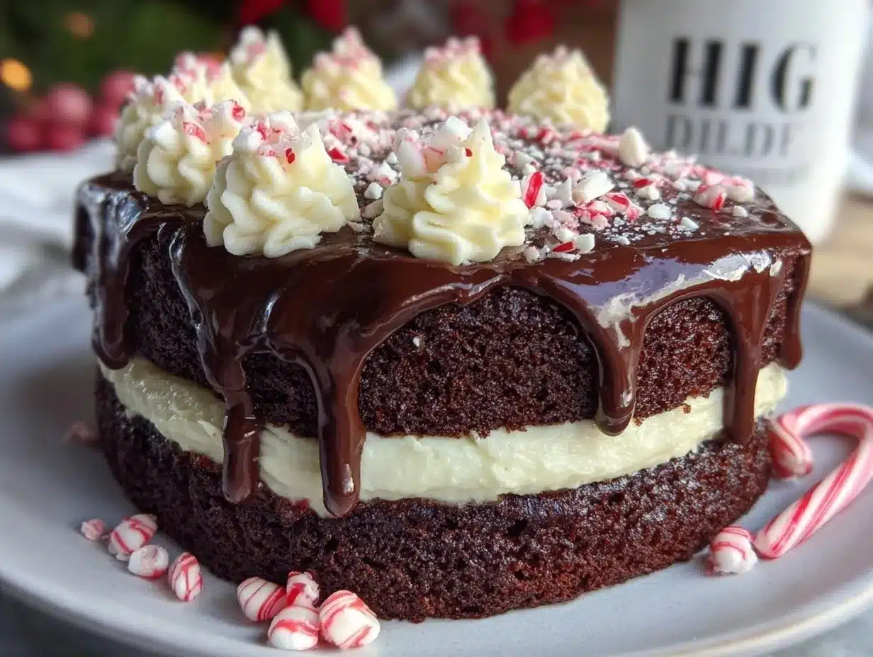 peppermint fudge cake preparation steps
