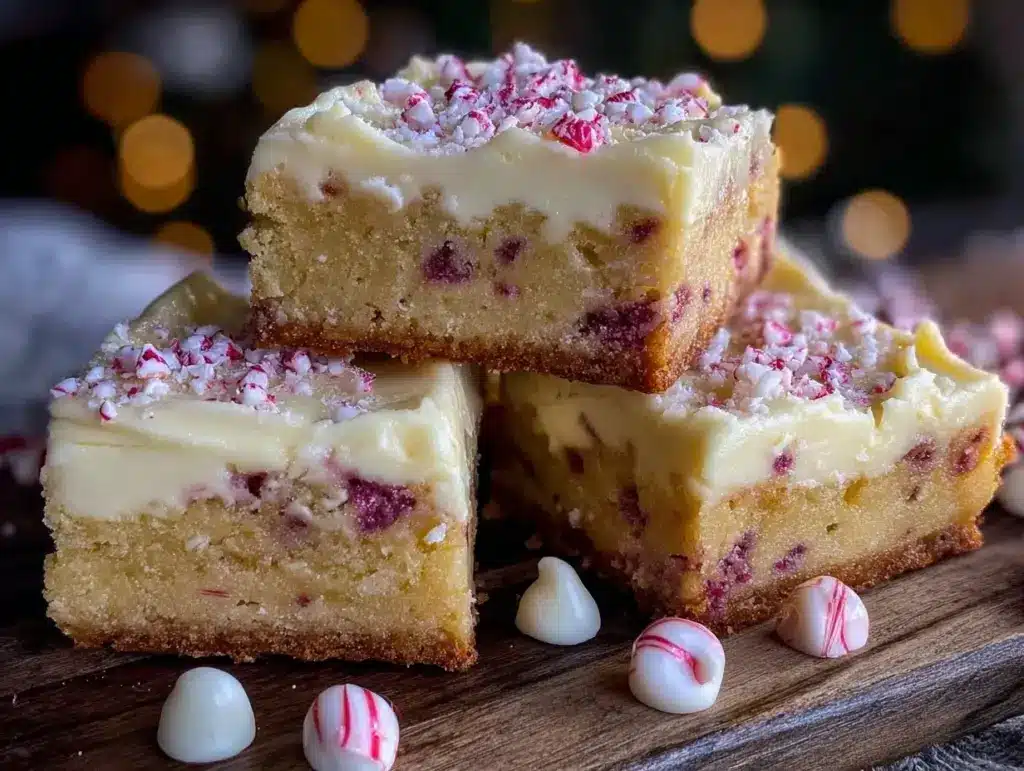 peppermint sugar cookie bars - featured image