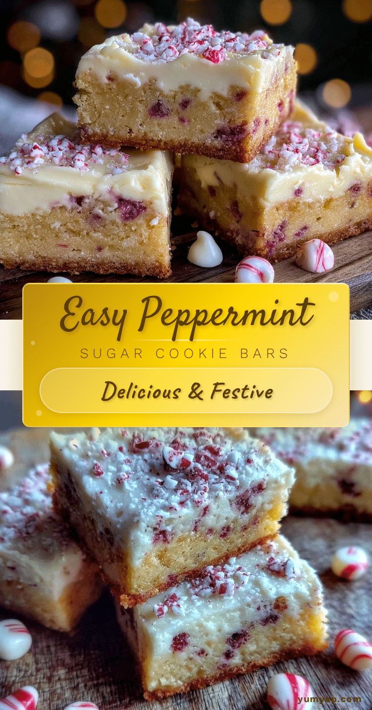 peppermint sugar cookie bars recipe