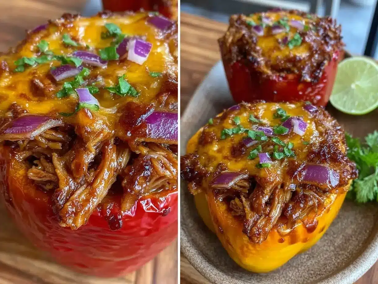 pulled pork stuffed peppers preparation steps
