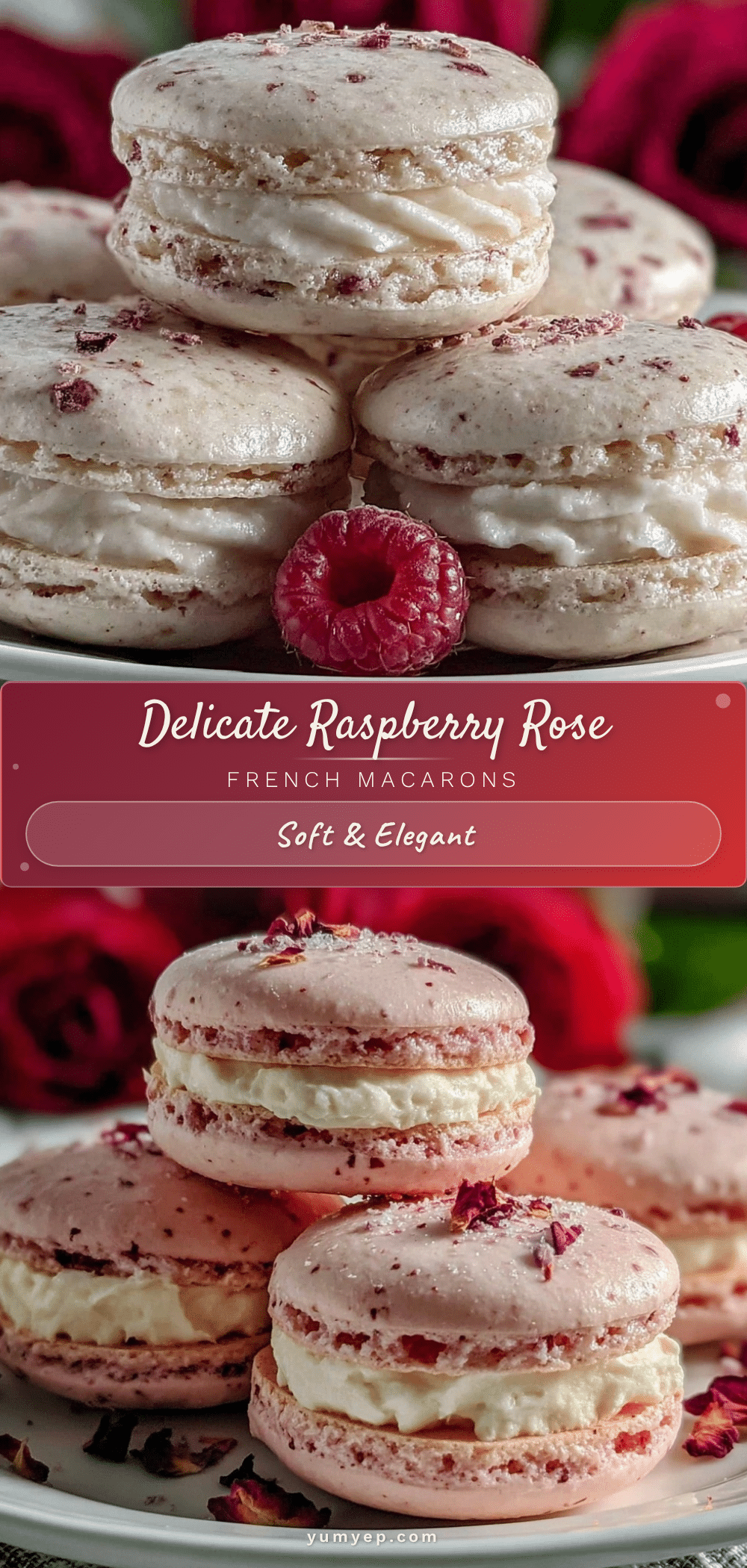 raspberry rose macarons recipe