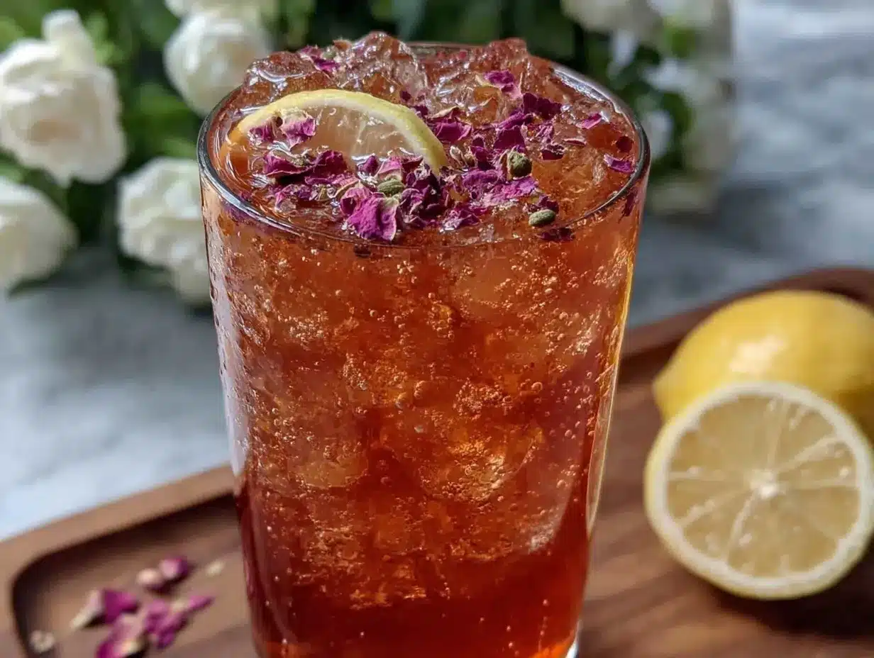 rose petal iced tea preparation steps