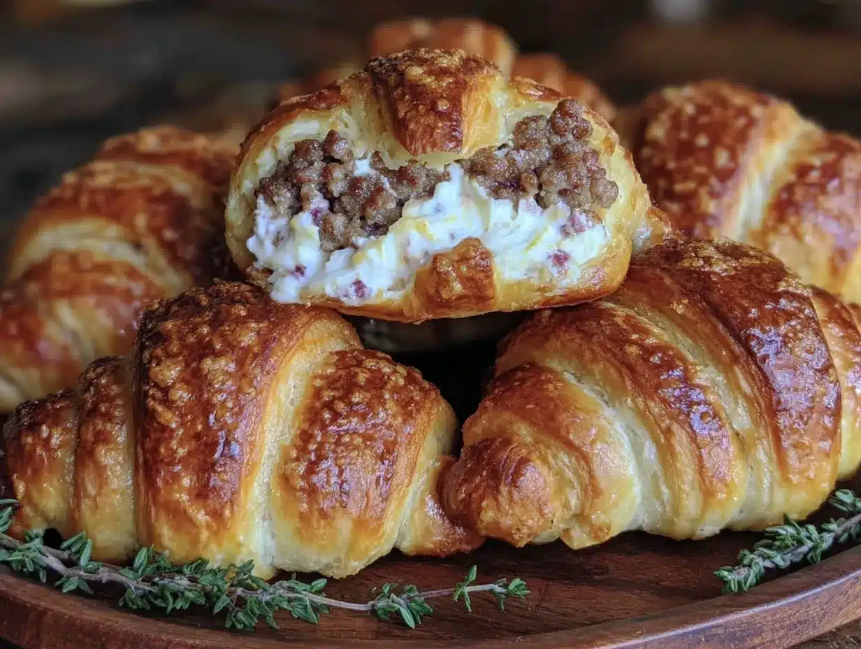 sausage cream cheese crescents preparation steps