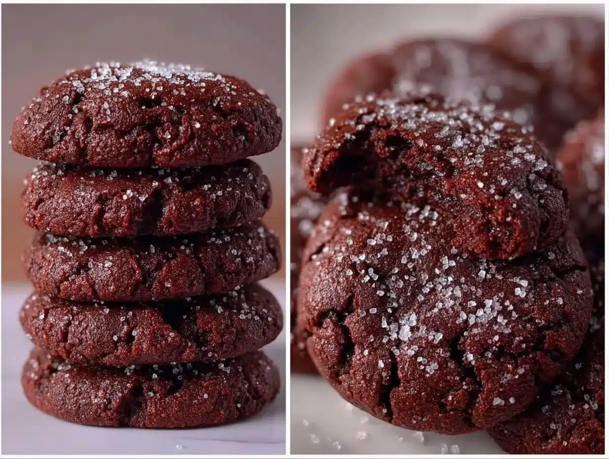 soft and chewy chocolate sugar cookies preparation steps