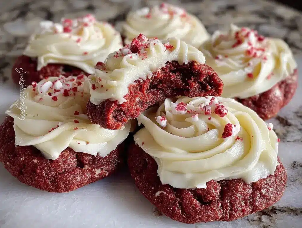 soft and chewy red velvet cookies - featured image