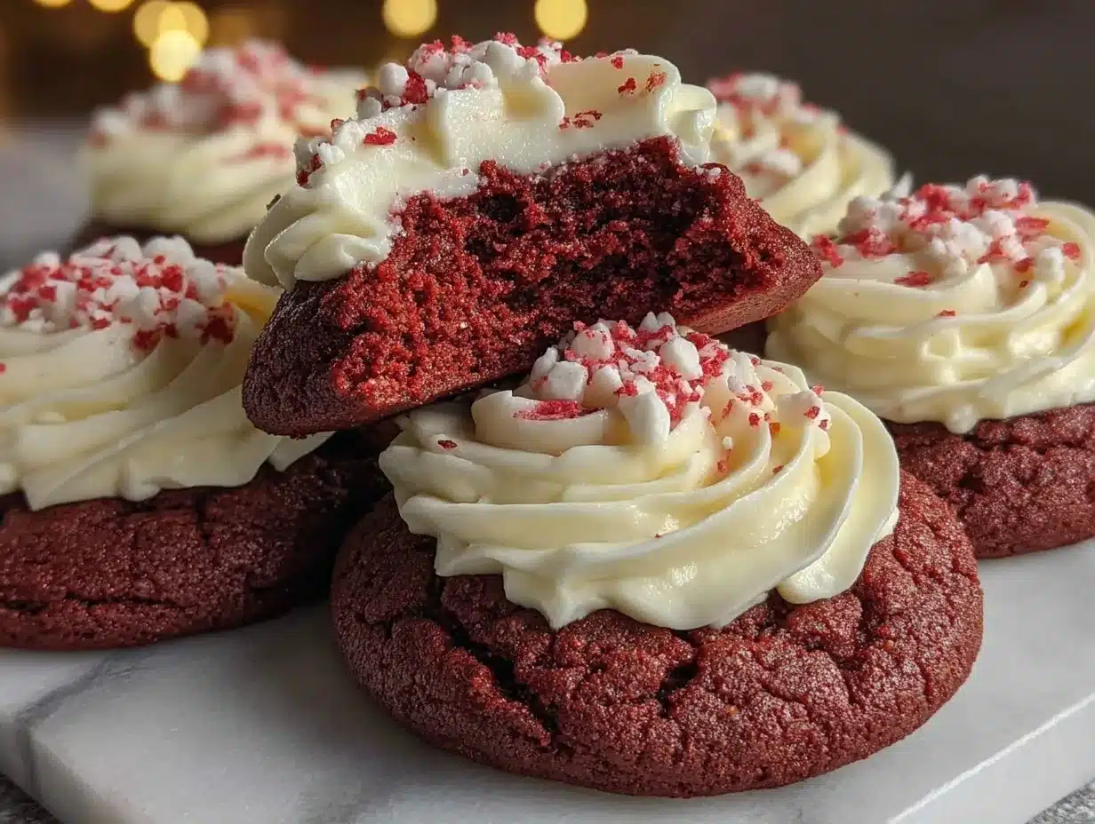 soft and chewy red velvet cookies preparation steps