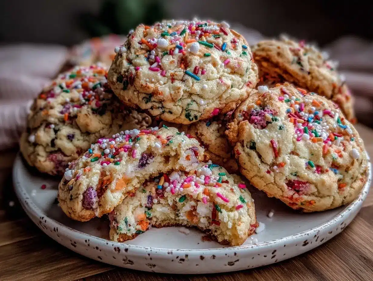 soft chewy confetti celebration cookies preparation steps