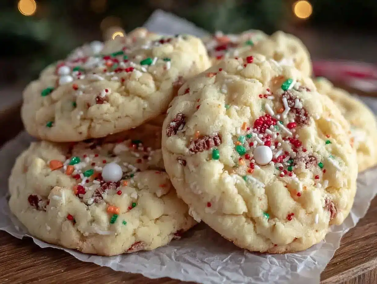 soft christmas sprinkle cookies preparation steps