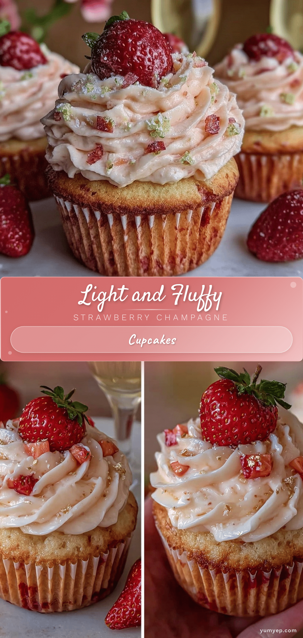 strawberry champagne cupcakes recipe