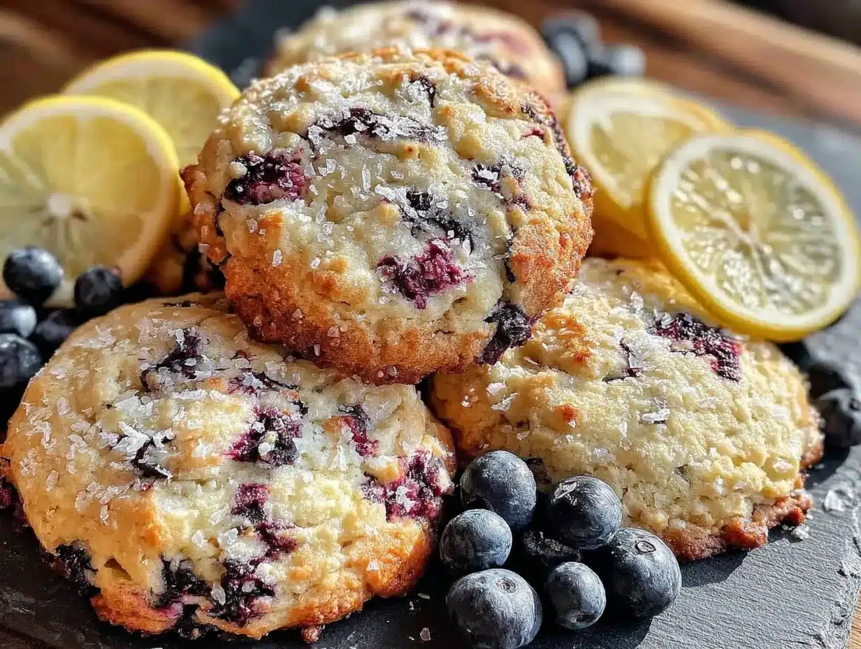 tender lemon blueberry cookies preparation steps