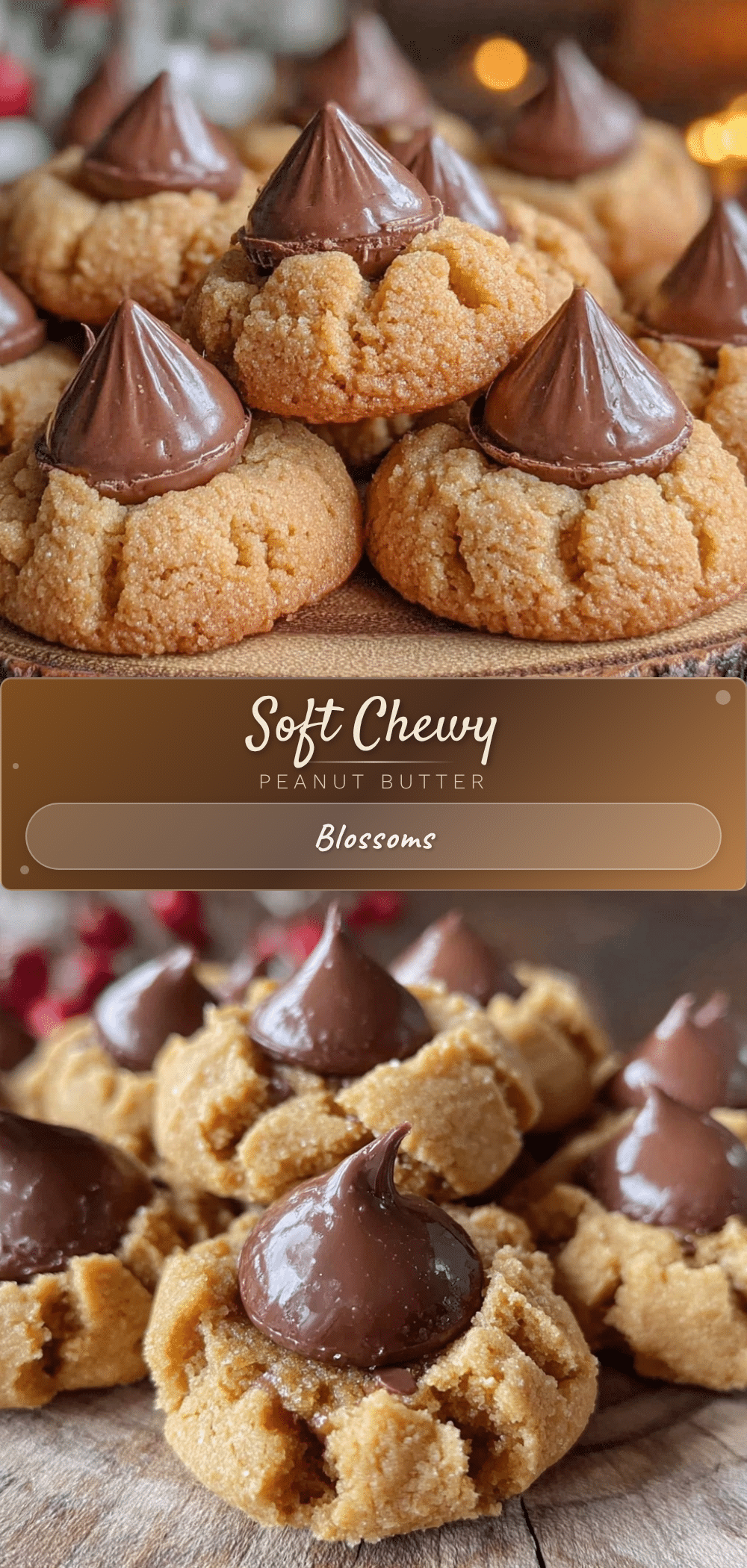 tender peanut butter blossoms recipe