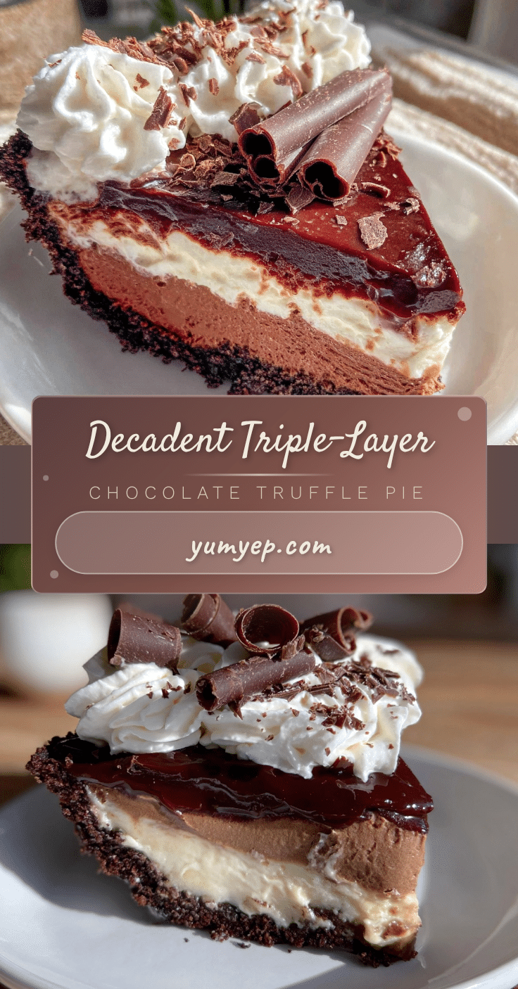 triple-layer chocolate truffle pie recipe