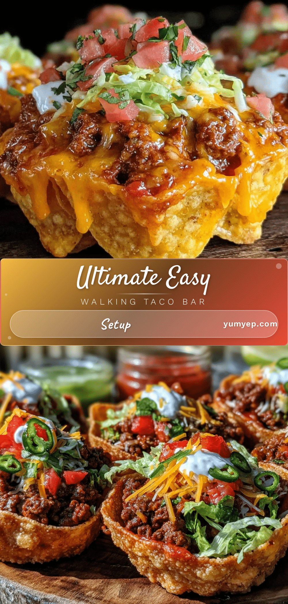 walking taco bar setup recipe