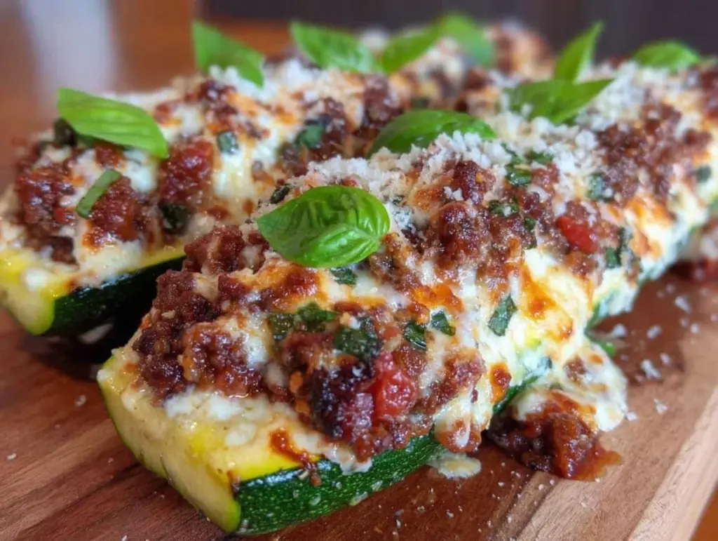 zucchini lasagna boats - featured image
