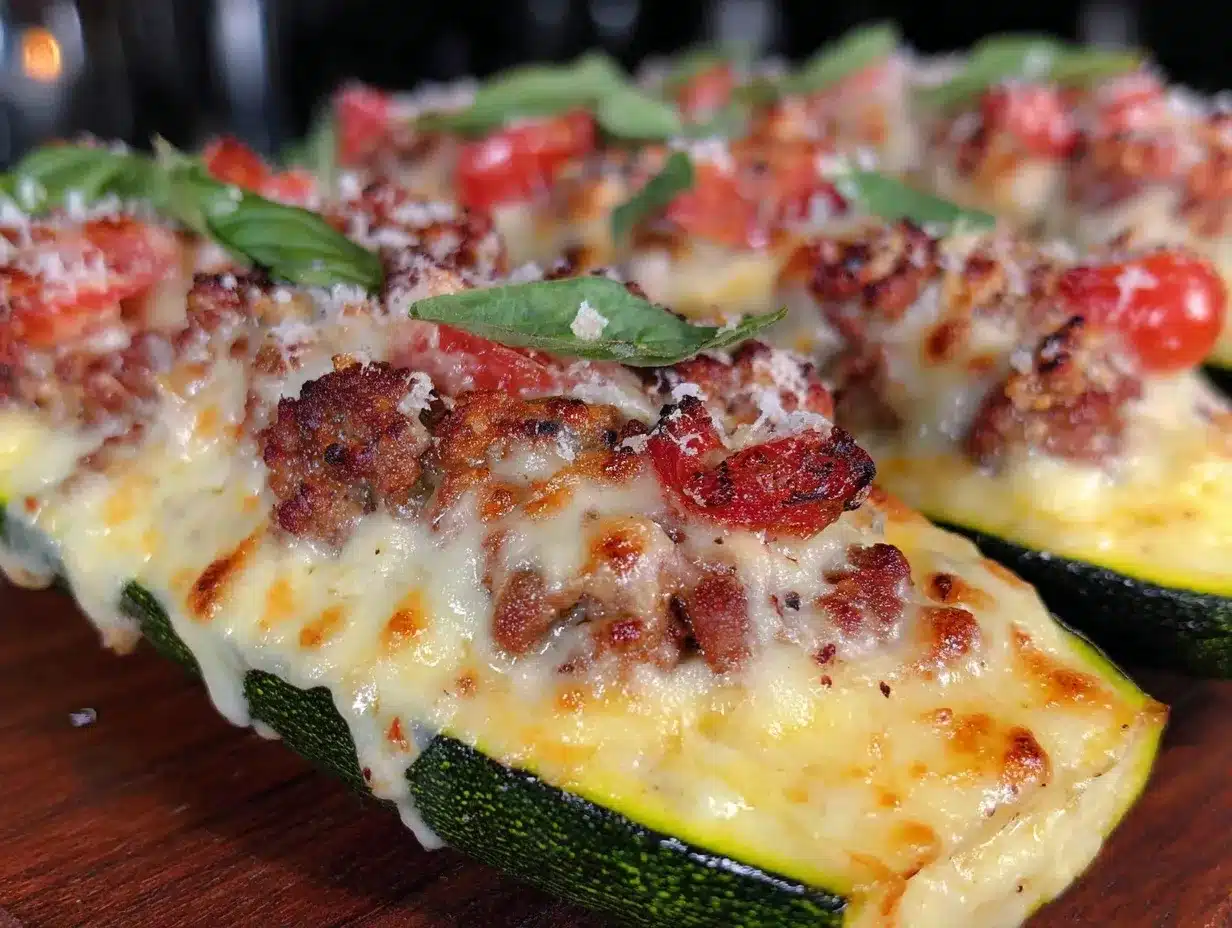 zucchini lasagna boats preparation steps