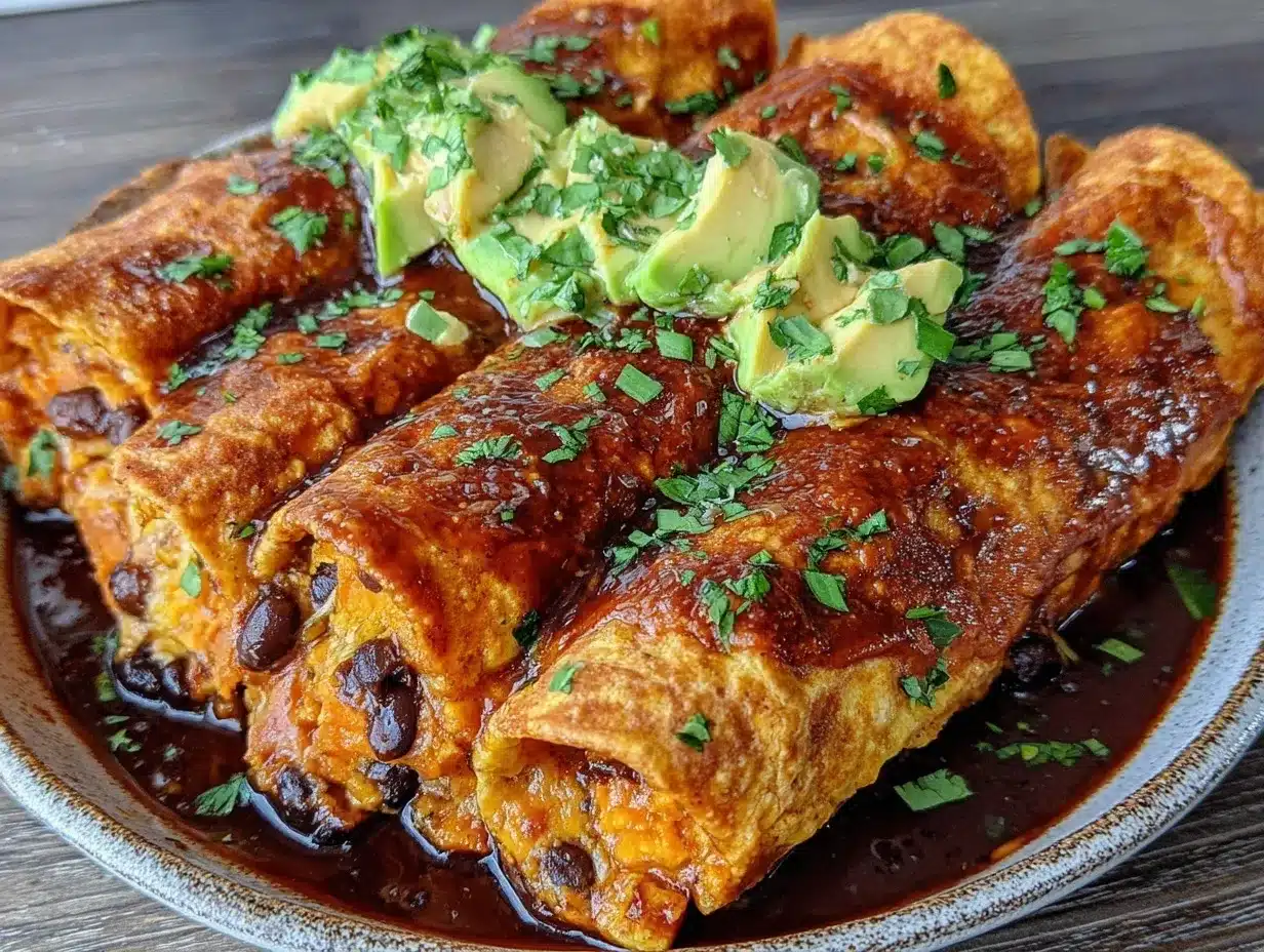 black bean and sweet potato enchiladas preparation steps