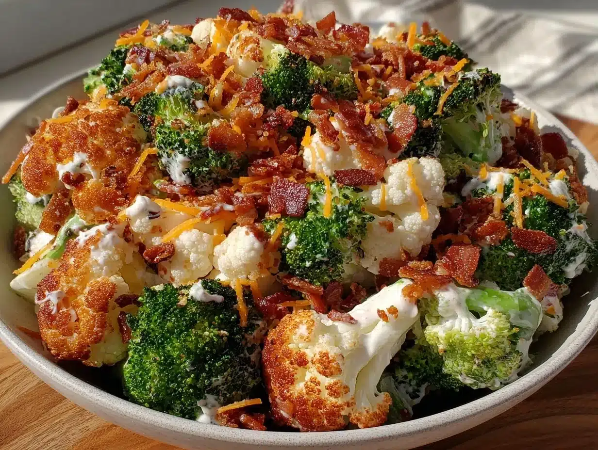 broccoli cauliflower salad preparation steps