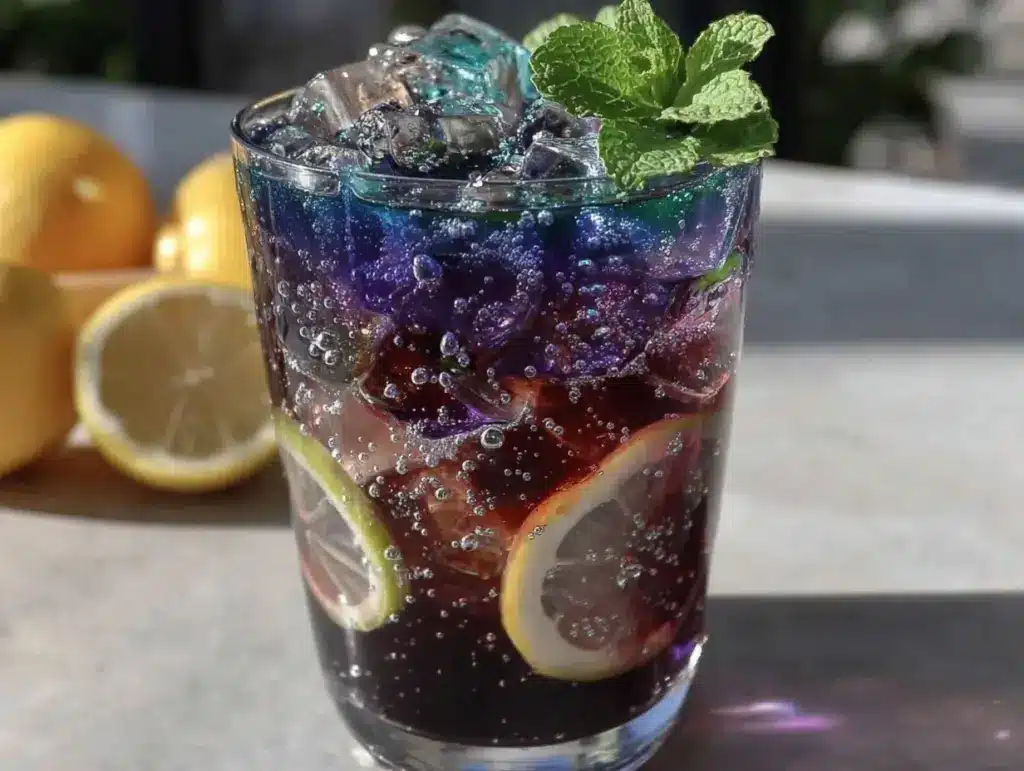 butterfly pea flower lemonade - featured image