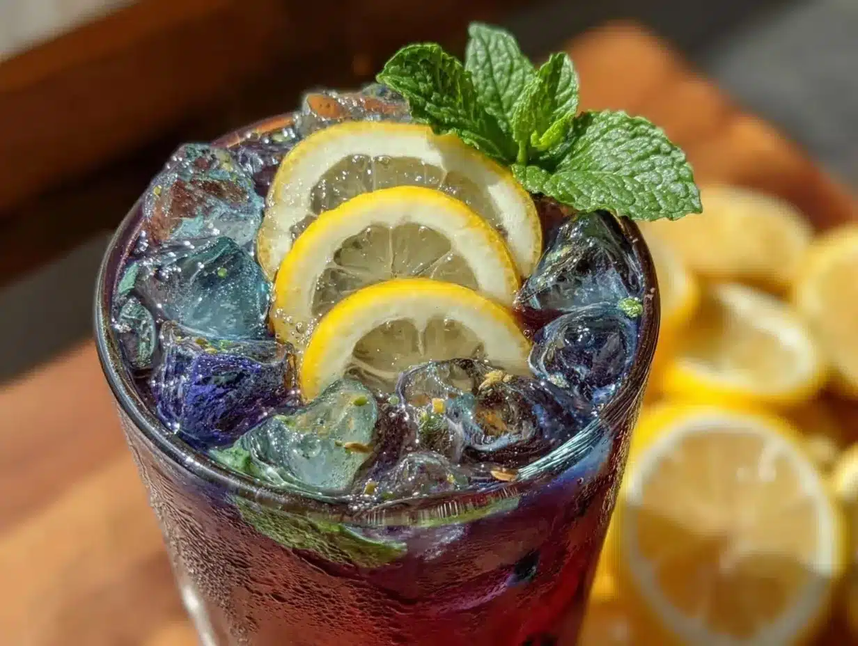 butterfly pea flower lemonade preparation steps