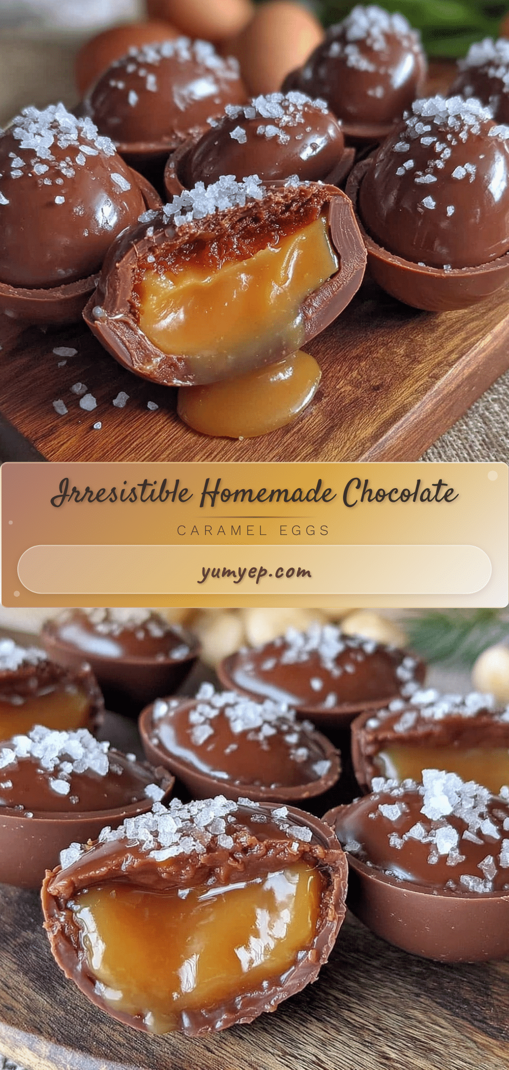chocolate caramel Easter eggs recipe