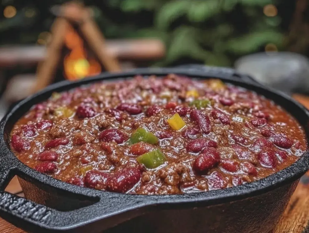 cozy campfire chili - featured image
