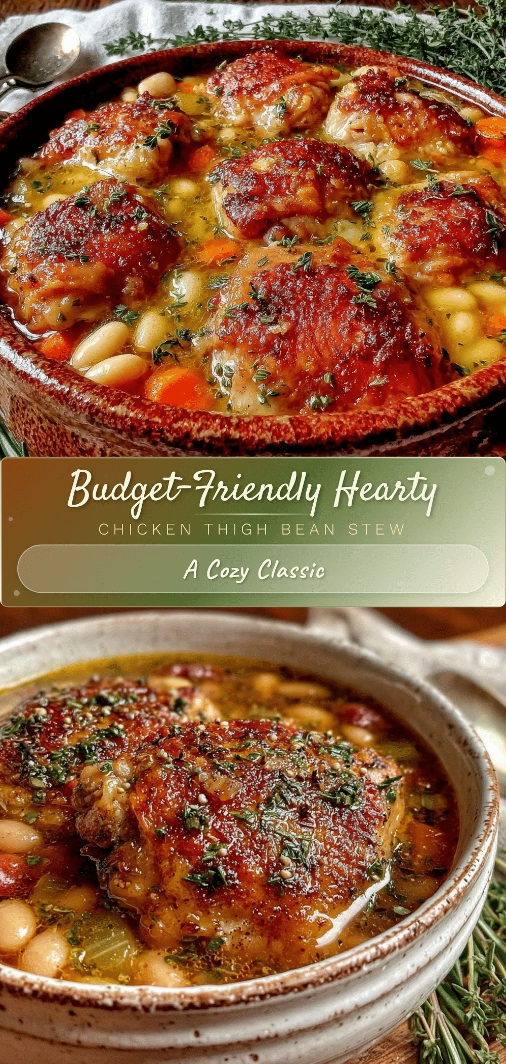 cozy chicken thigh and white bean stew recipe