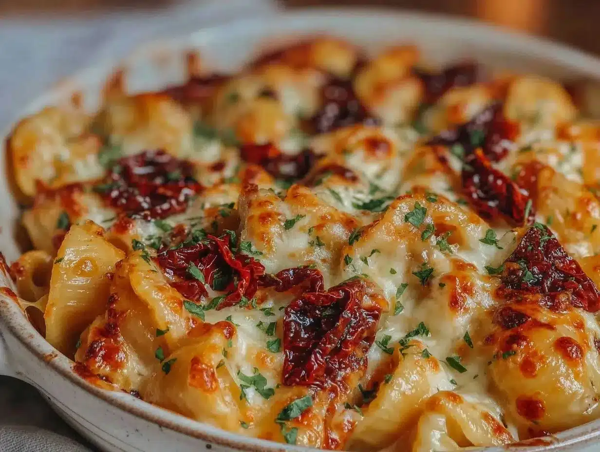 creamy cheddar pasta bake preparation steps
