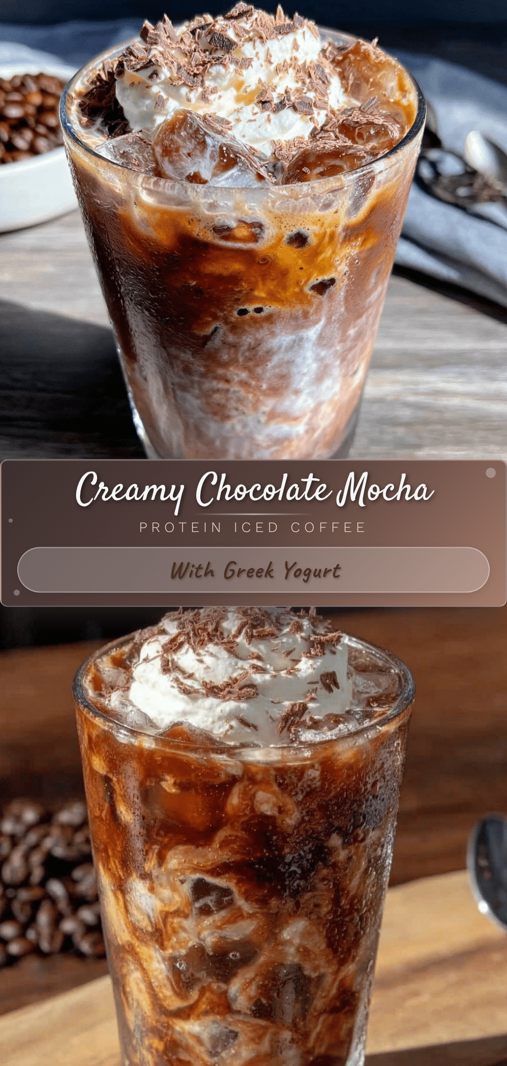 creamy chocolate mocha protein iced coffee recipe