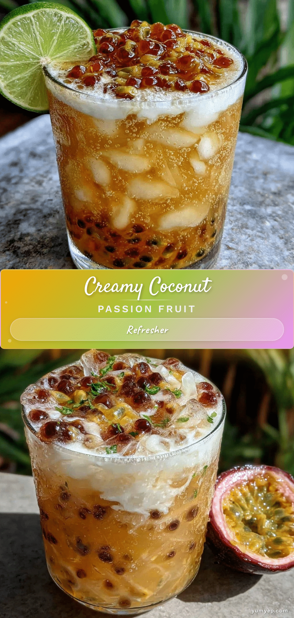 creamy coconut passion fruit refresher recipe