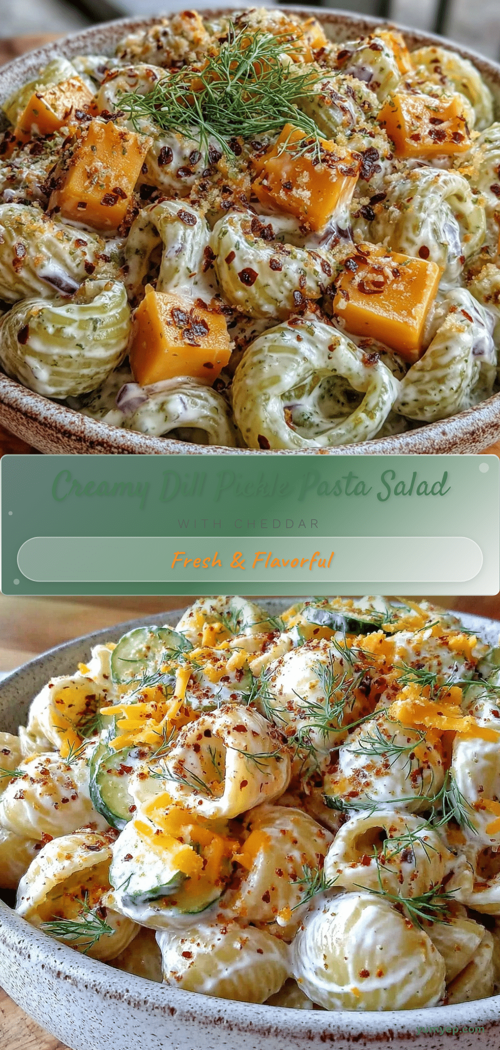 creamy dill pickle pasta salad recipe