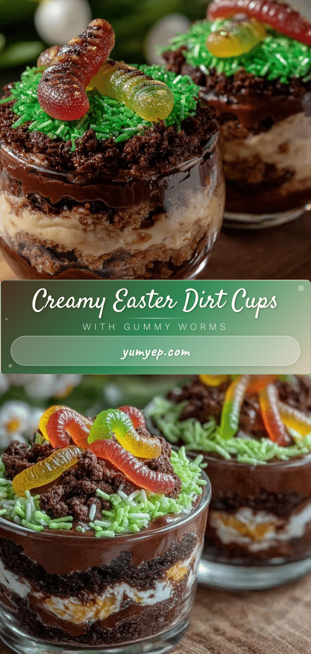 creamy Easter dirt cups recipe recipe