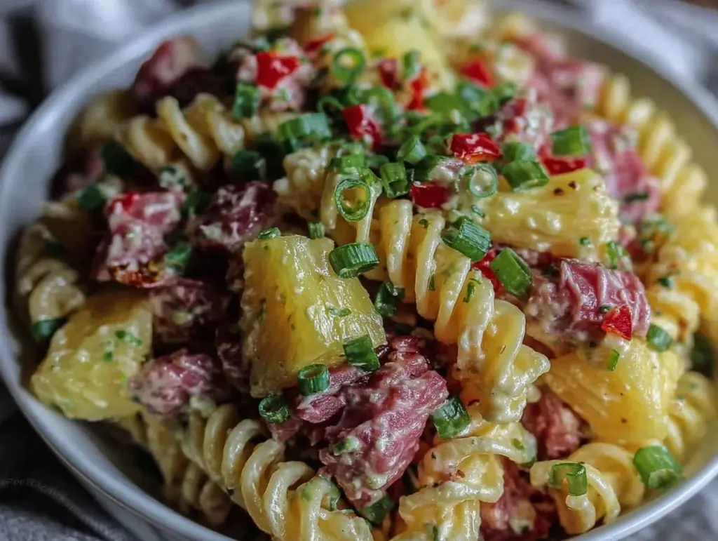 creamy Hawaiian pasta salad - featured image