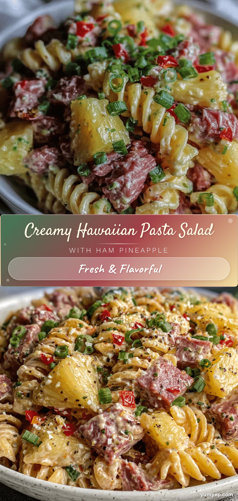 creamy Hawaiian pasta salad recipe
