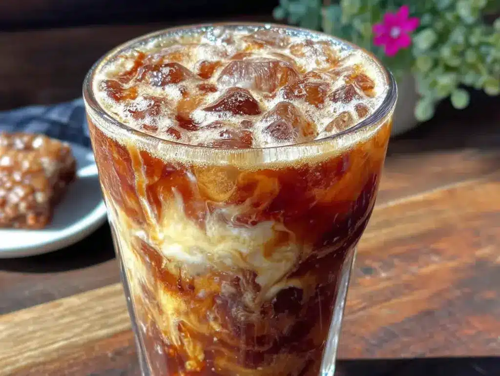 creamy iced brown sugar shaken espresso - featured image