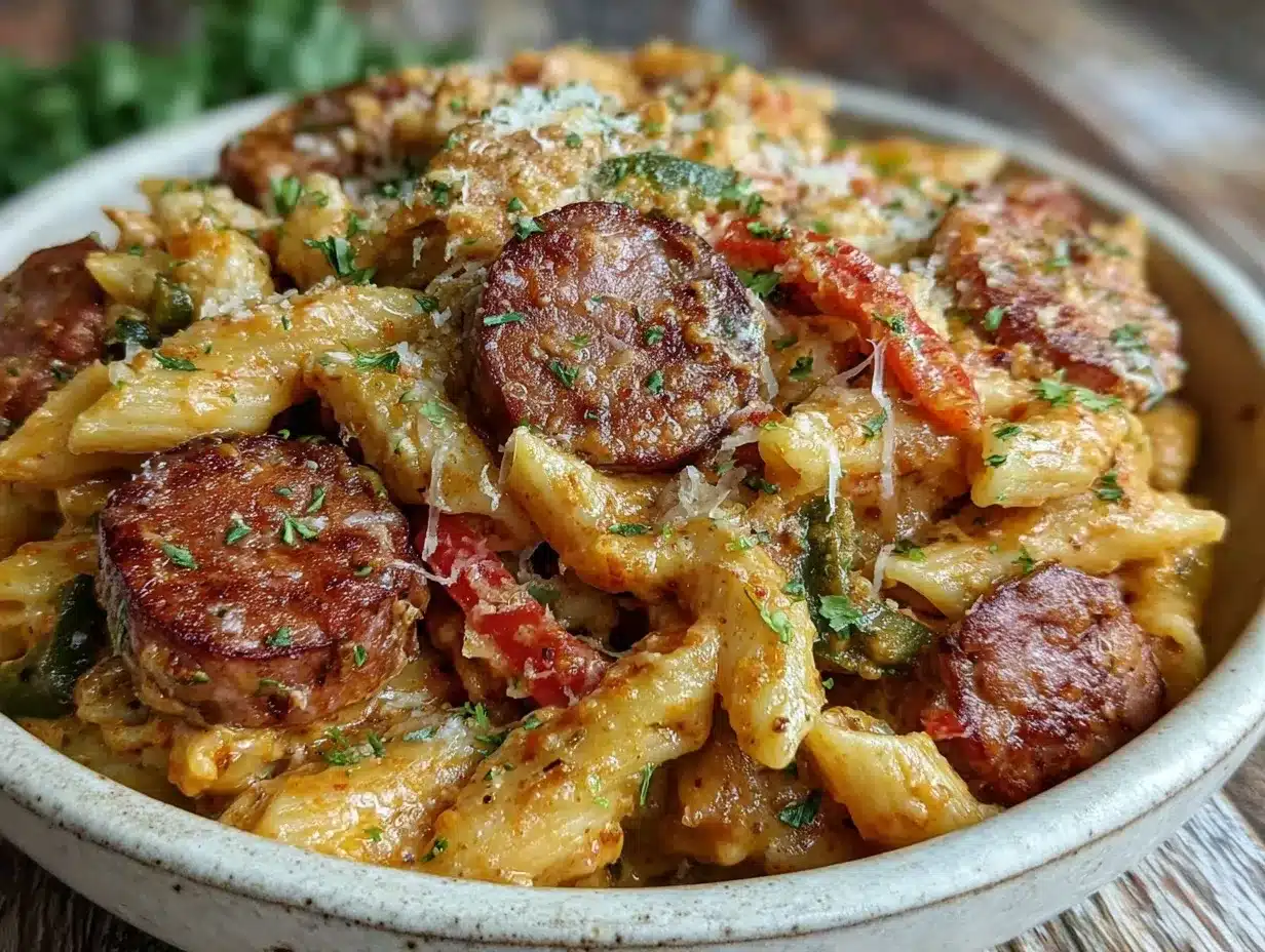 creamy one-pot cajun pasta preparation steps