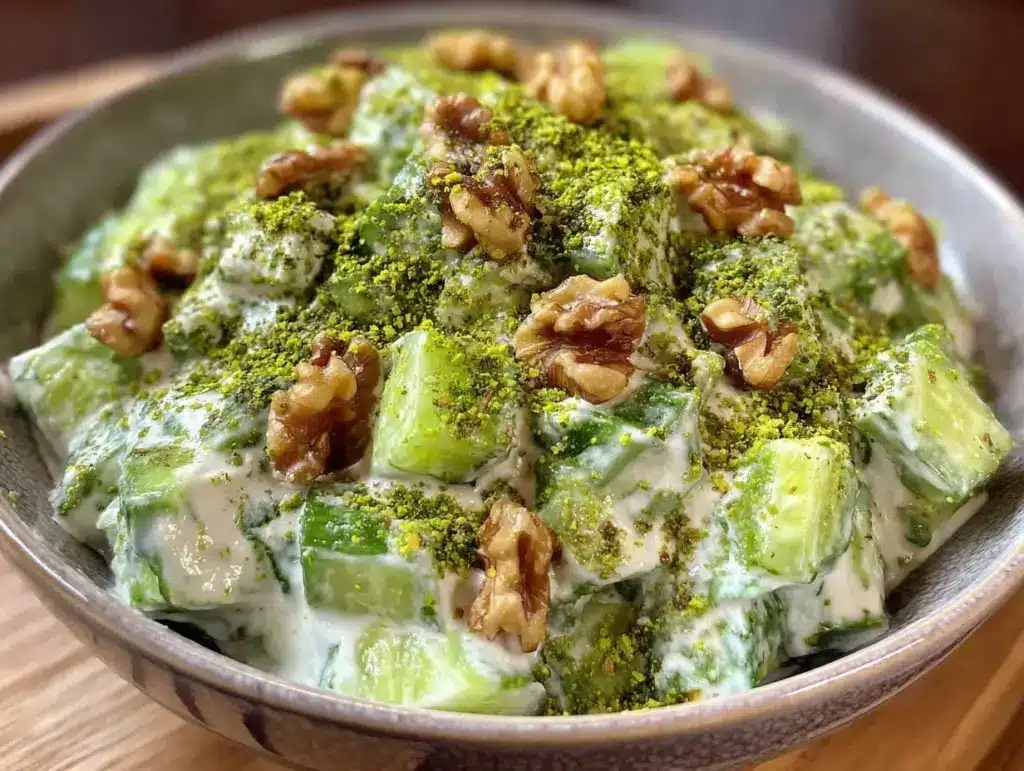 creamy persian cucumber yogurt salad - featured image