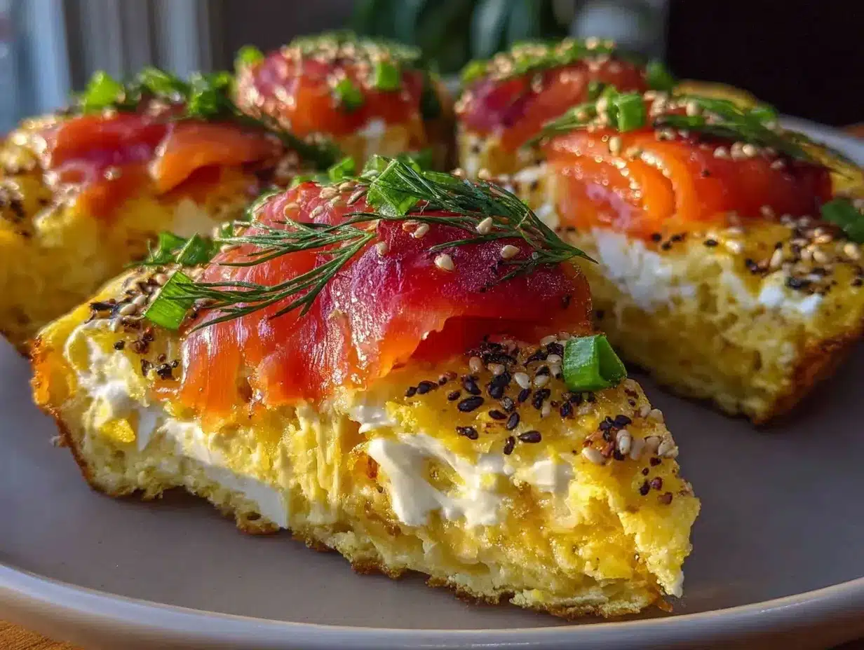 creamy smoked salmon frittata preparation steps