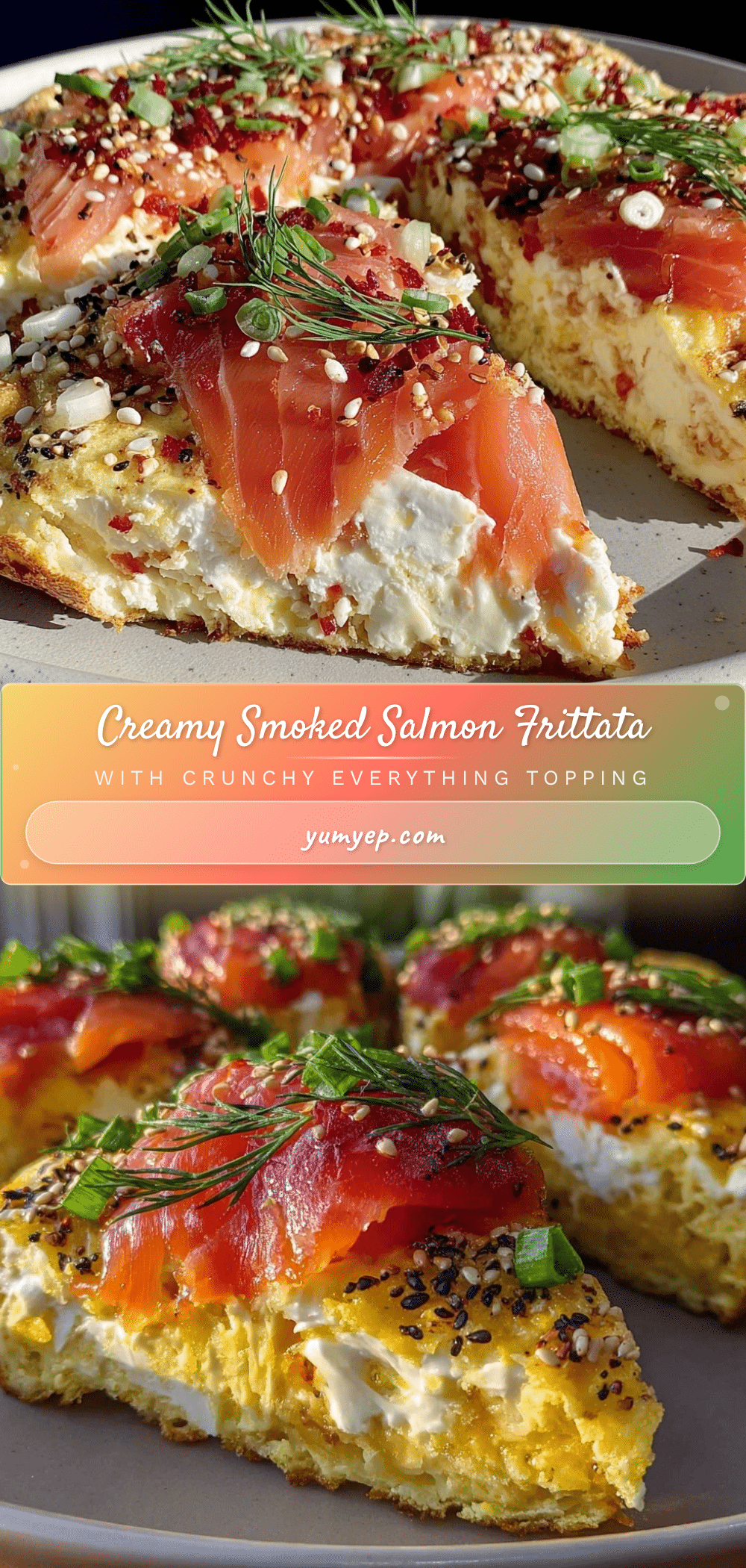 creamy smoked salmon frittata recipe