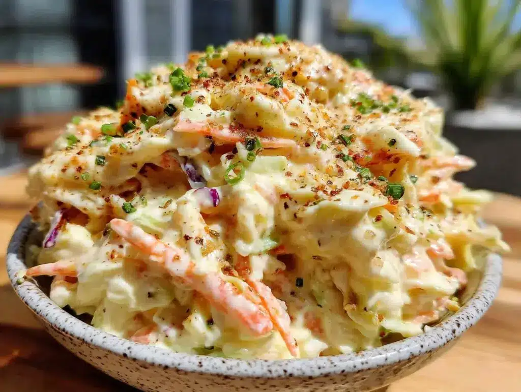 creamy southern style coleslaw - featured image