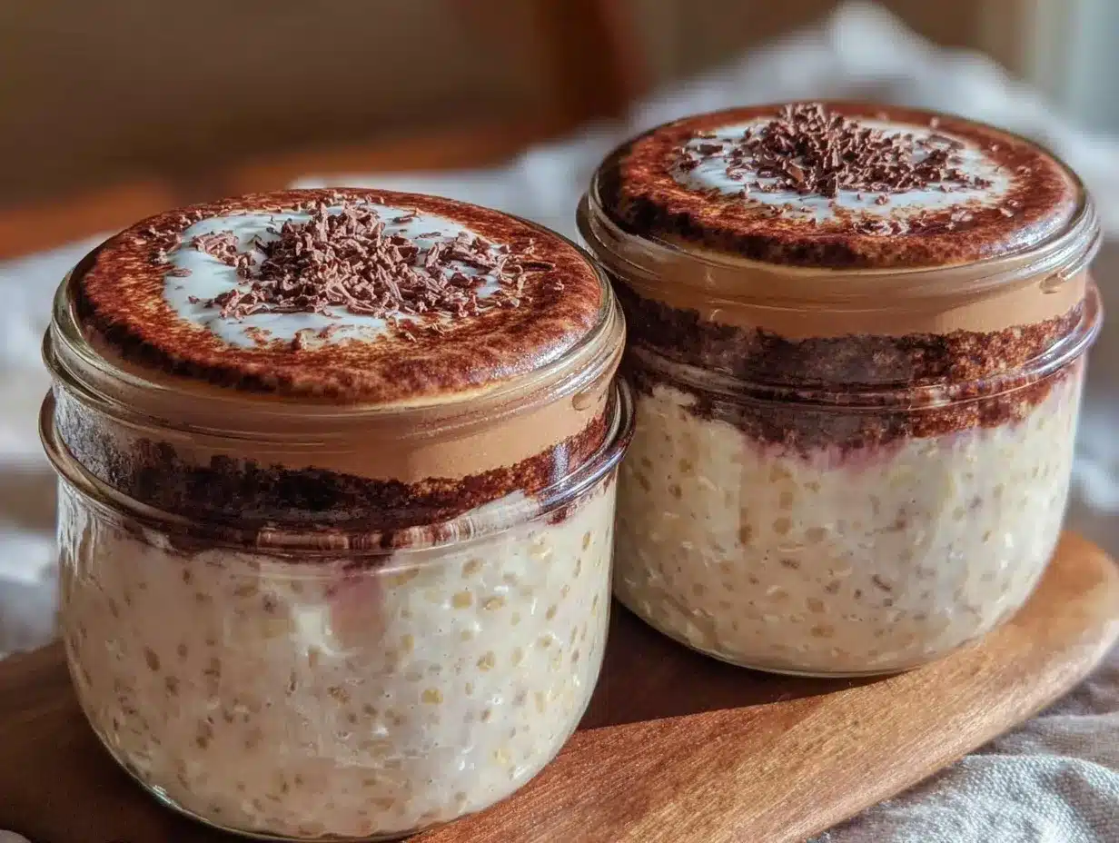 creamy tiramisu overnight oats preparation steps