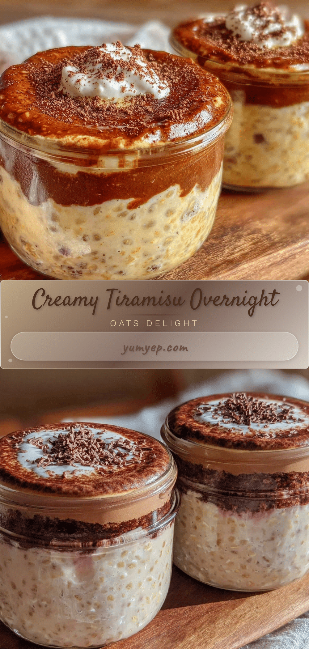 creamy tiramisu overnight oats recipe