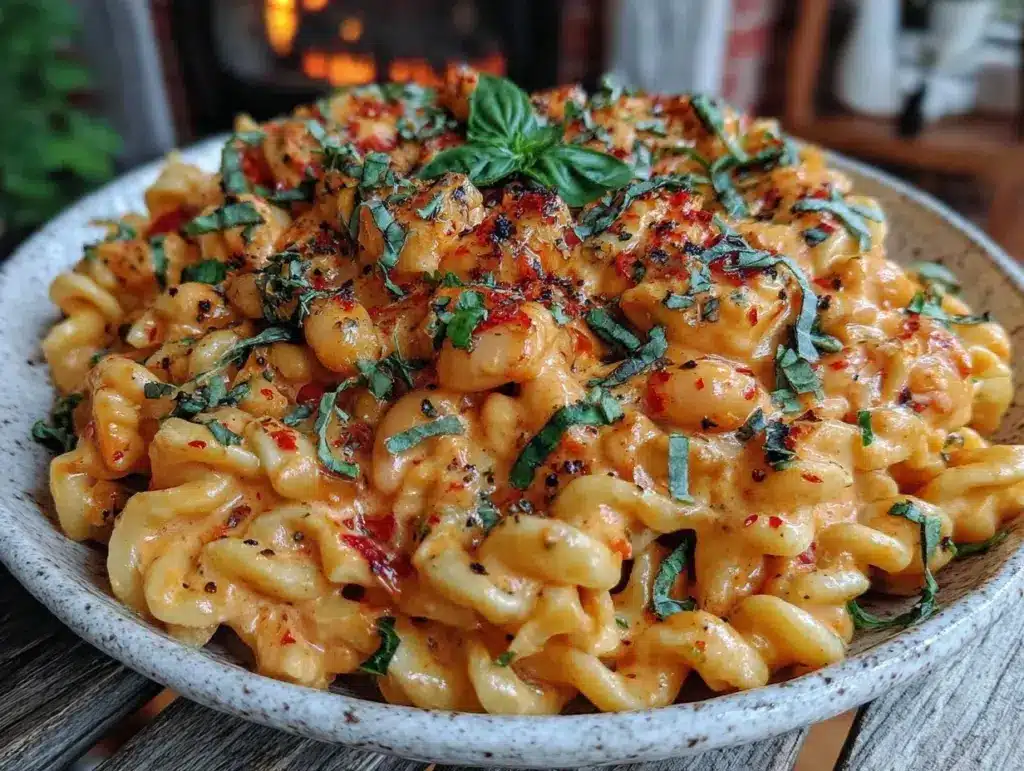 creamy tomato butter bean pasta - featured image
