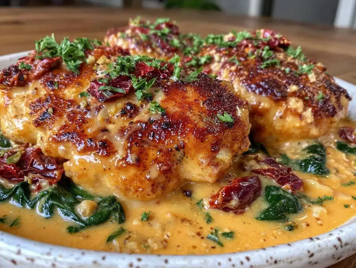 creamy tuscan chicken preparation steps