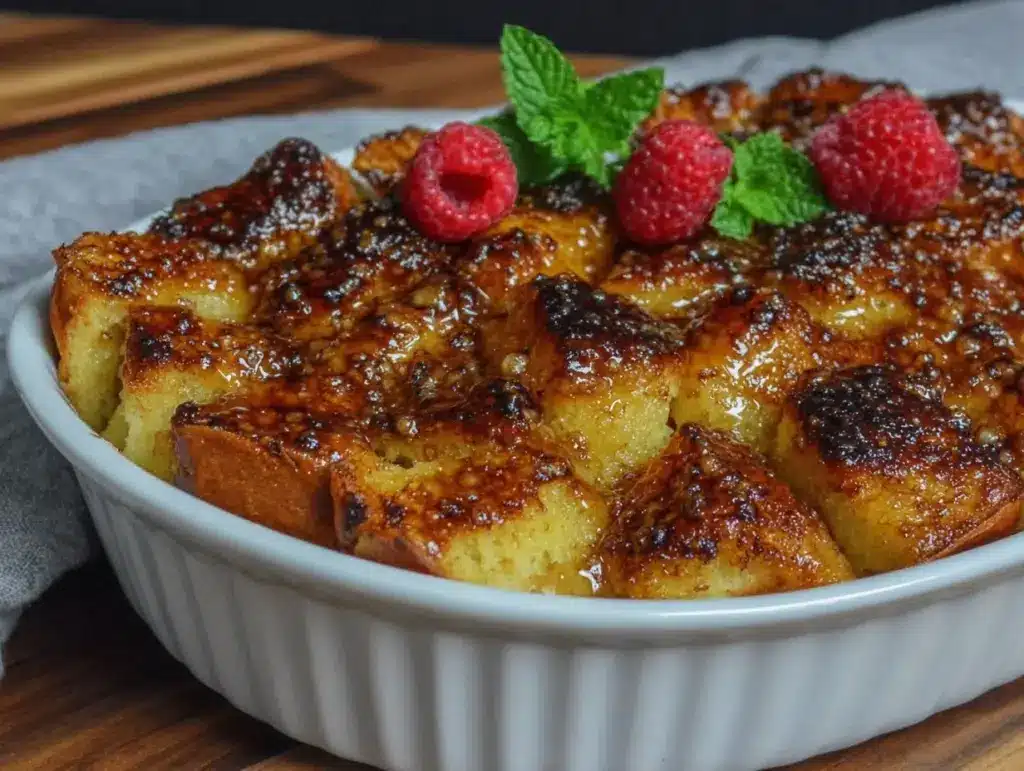 crème brûlée French toast casserole - featured image