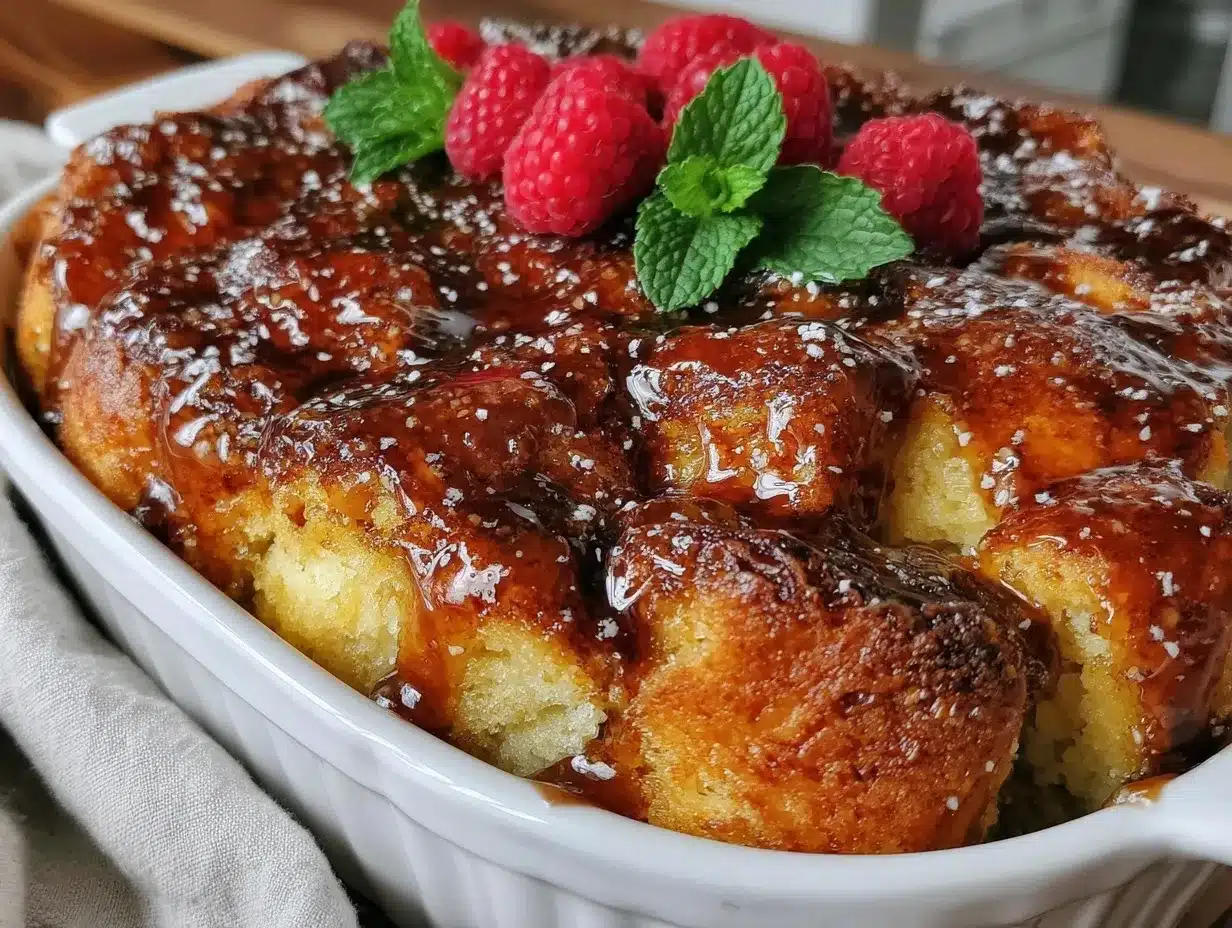 crème brûlée French toast casserole preparation steps