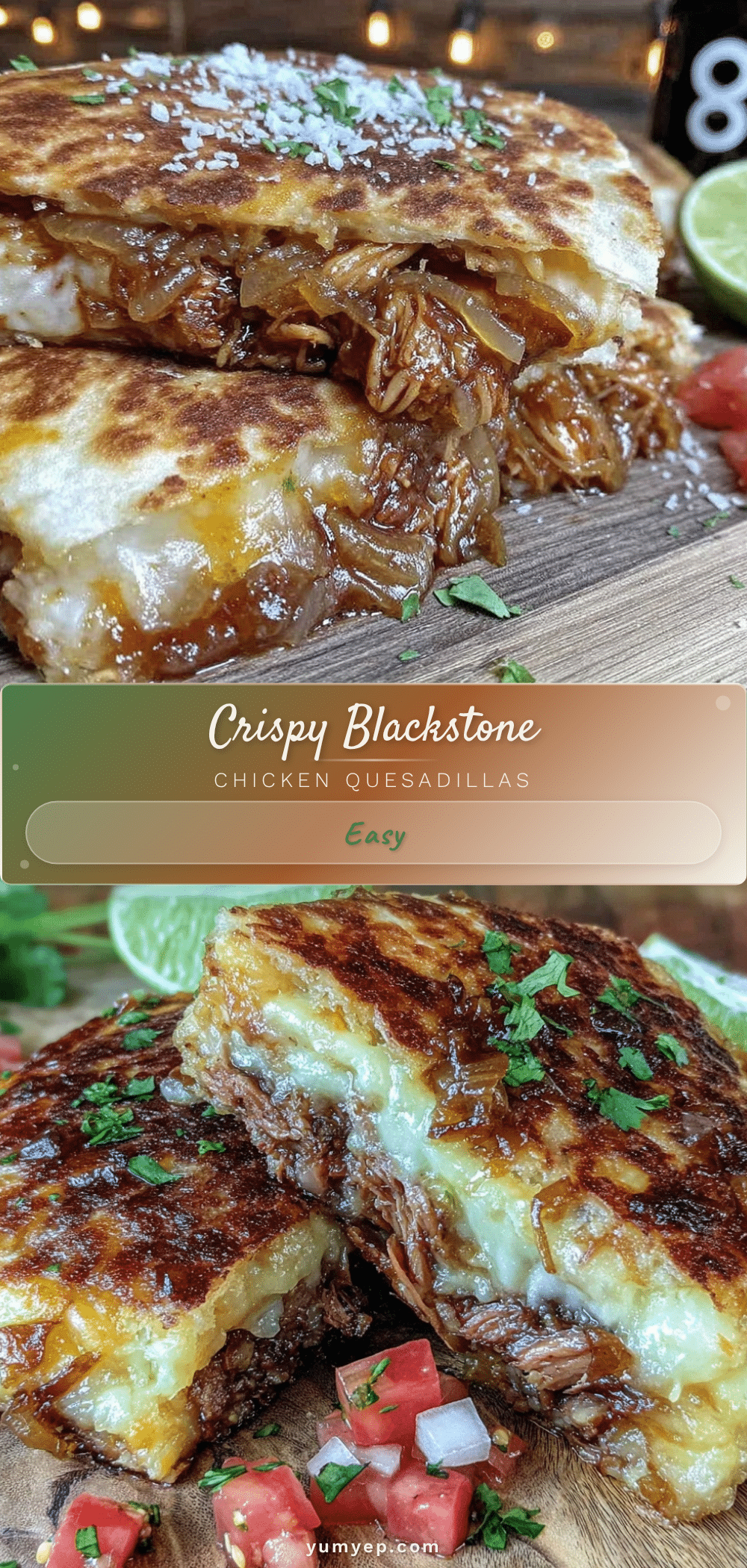 crispy blackstone chicken quesadillas recipe